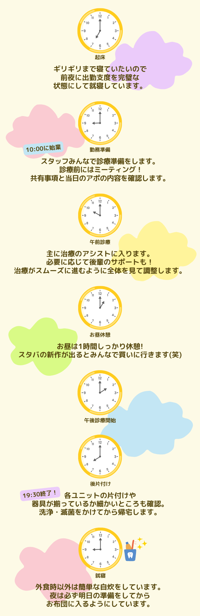 1日のスケジュール